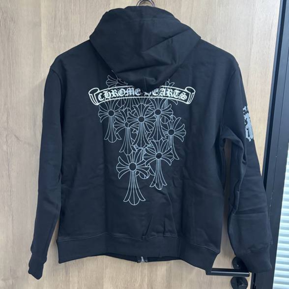 Chrome Hearts black zipper hoodie